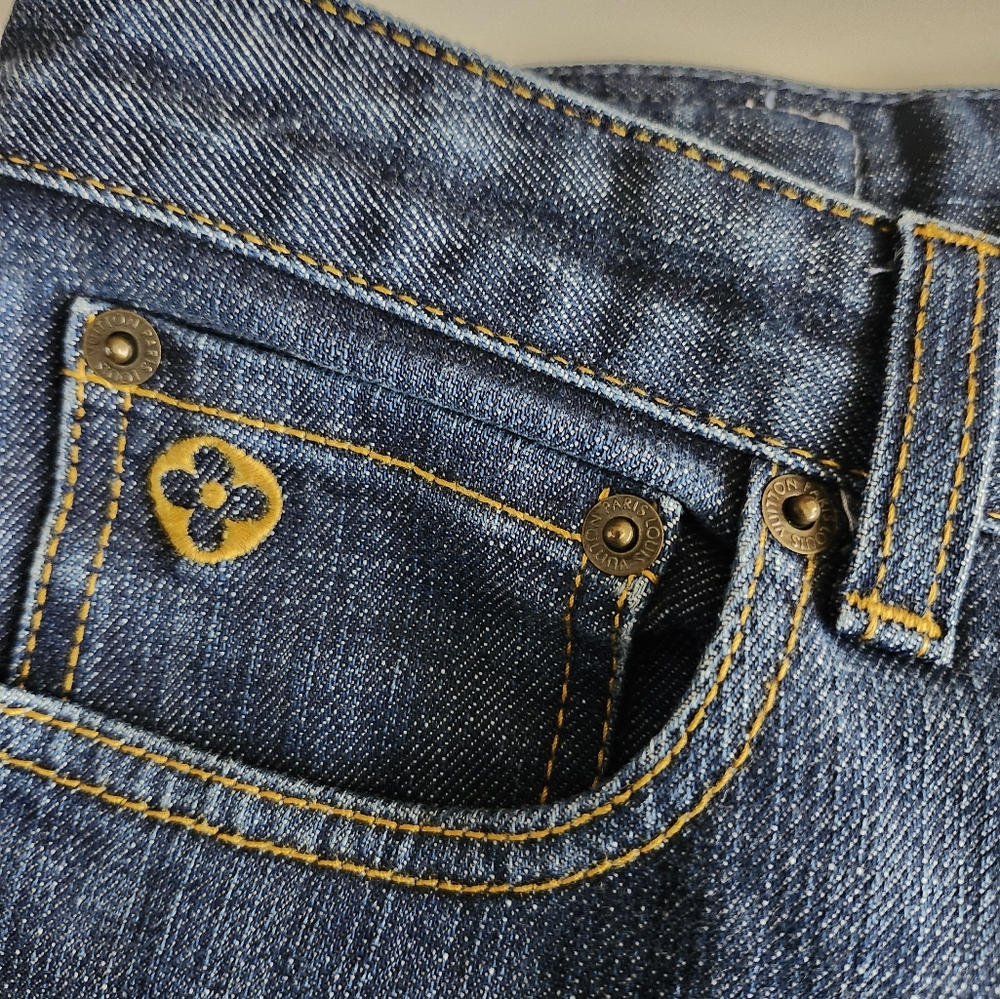 👖Louis Vuitton Dark Blue Straight Leg Jeans Authentic 👖 - Picture 15 of 16